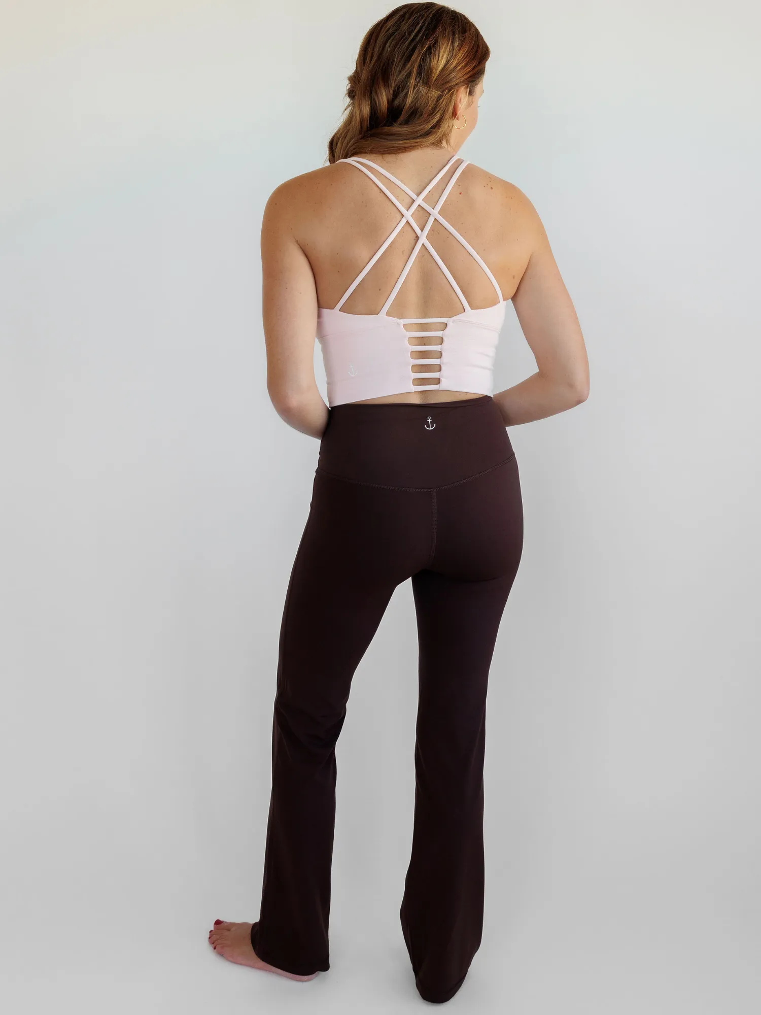 Ballet Pink "Elizabeth" Open Back Longline Sports Bra