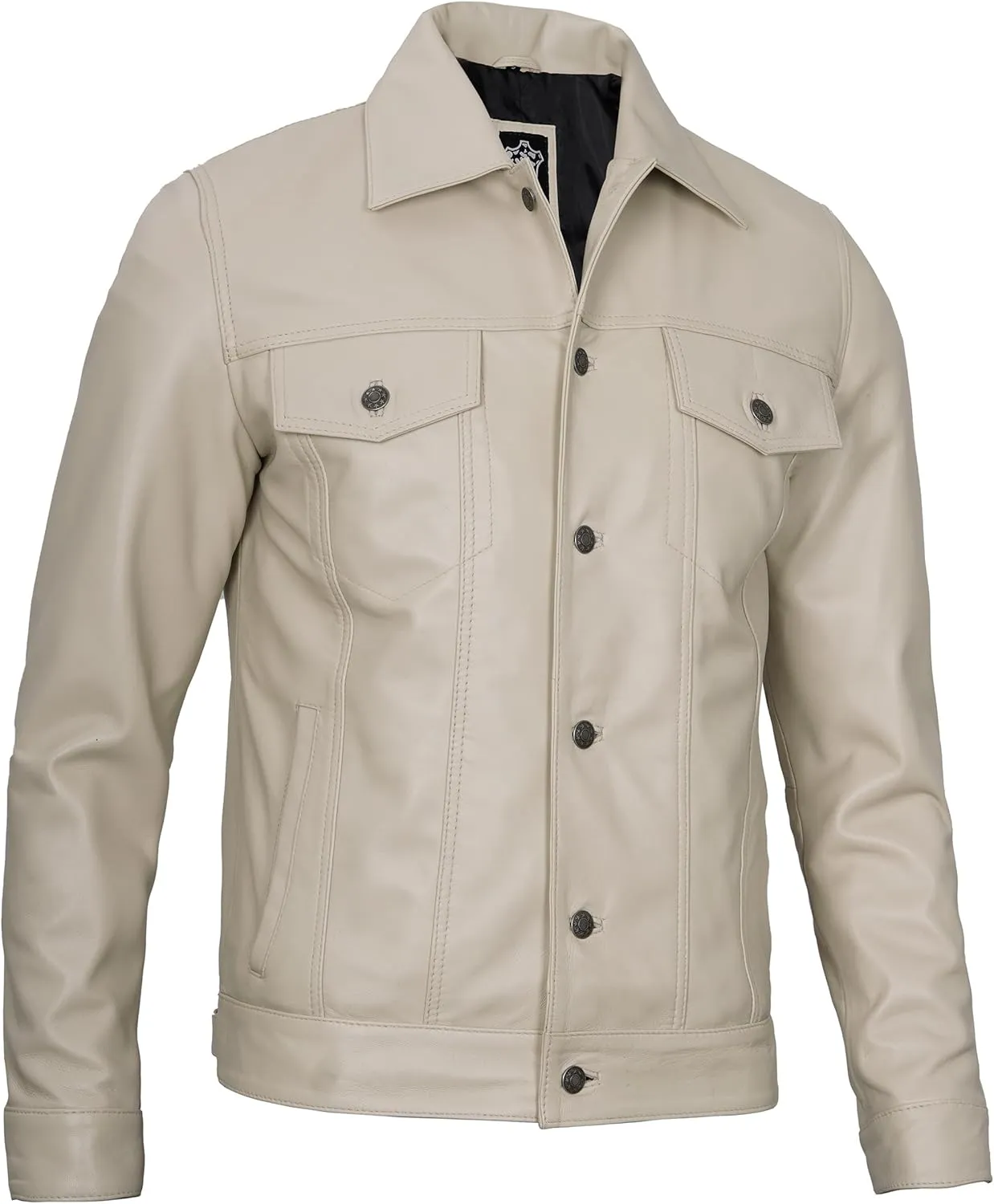 Blingsoul Premium Vintage Leather Jacket Men - Real Lambskin Trucker Mens Leather Jackets