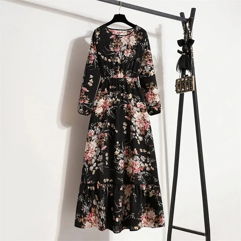 Bohemian Elegant Floral Printed Dress