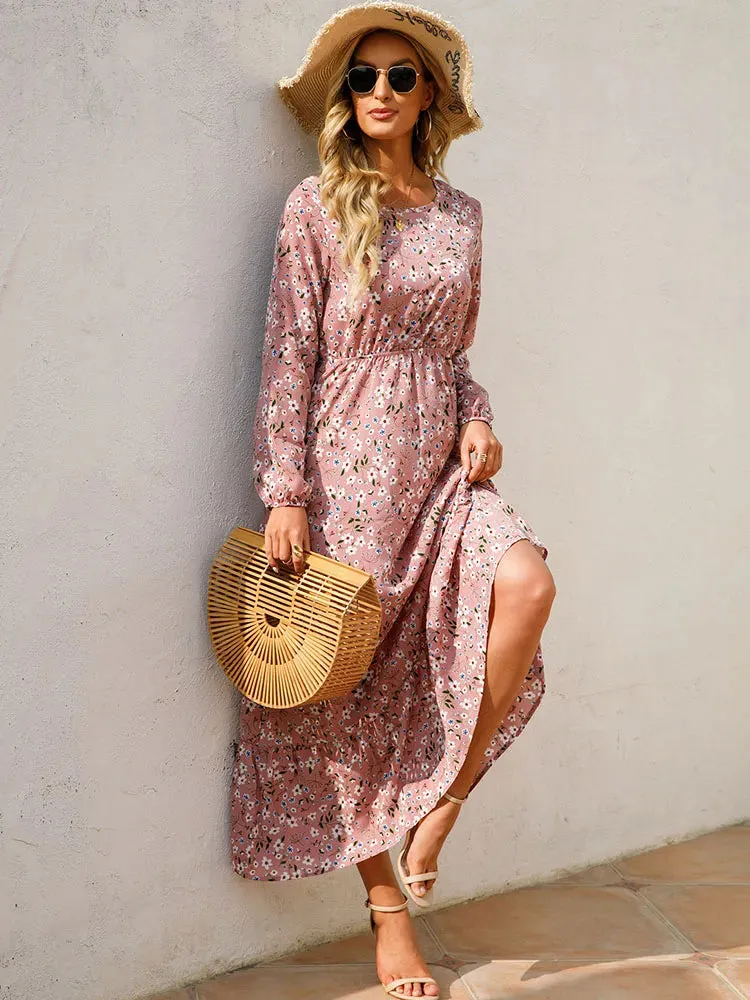 Bohemian Elegant Floral Printed Dress