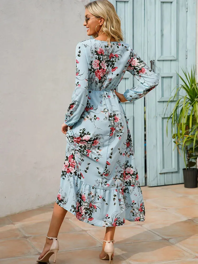 Bohemian Elegant Floral Printed Dress