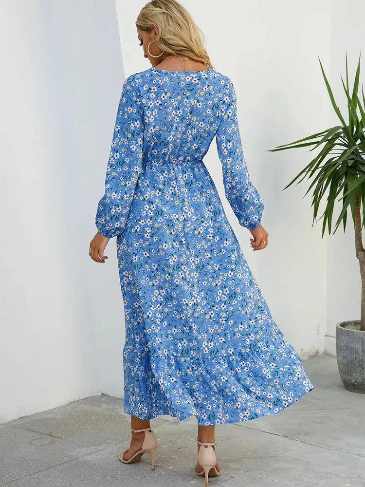 Bohemian Elegant Floral Printed Dress