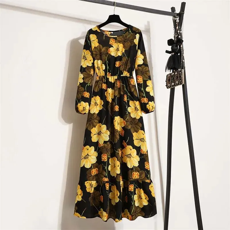 Bohemian Elegant Floral Printed Dress