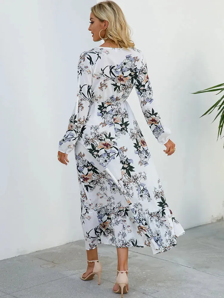 Bohemian Elegant Floral Printed Dress