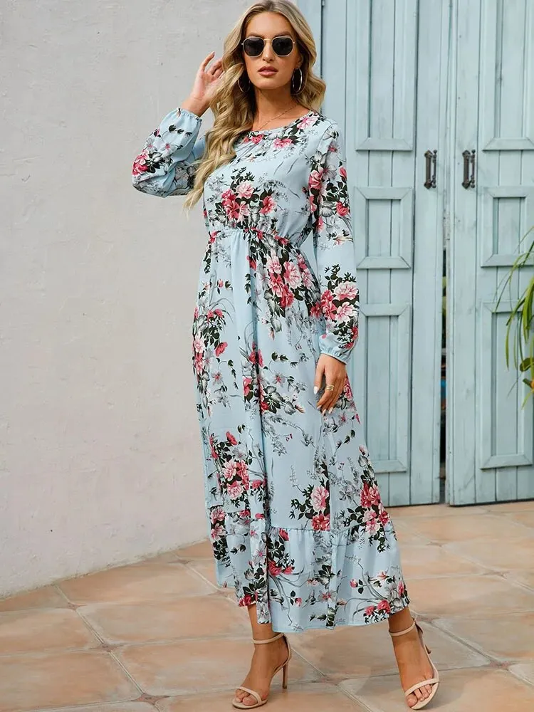 Bohemian Elegant Floral Printed Dress