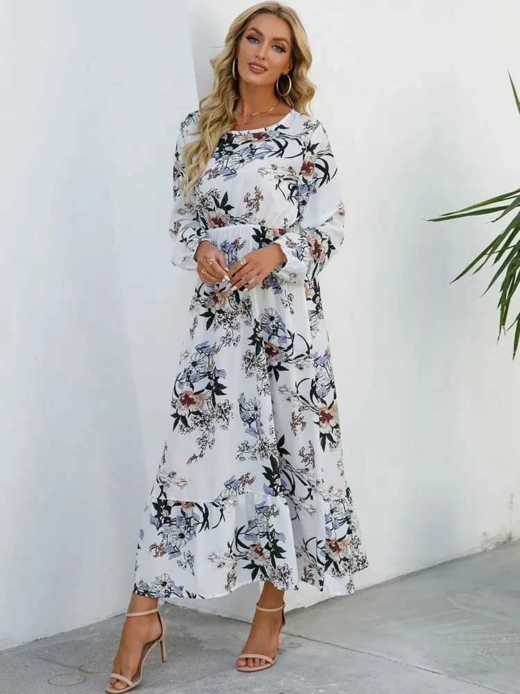 Bohemian Elegant Floral Printed Dress