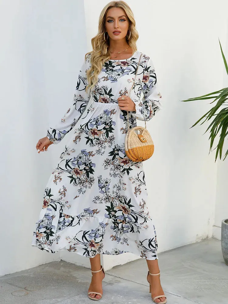 Bohemian Elegant Floral Printed Dress