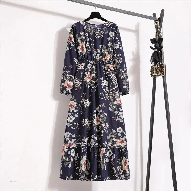 Bohemian Elegant Floral Printed Dress