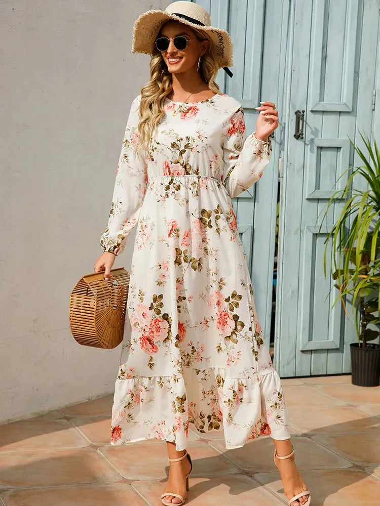 Bohemian Elegant Floral Printed Dress