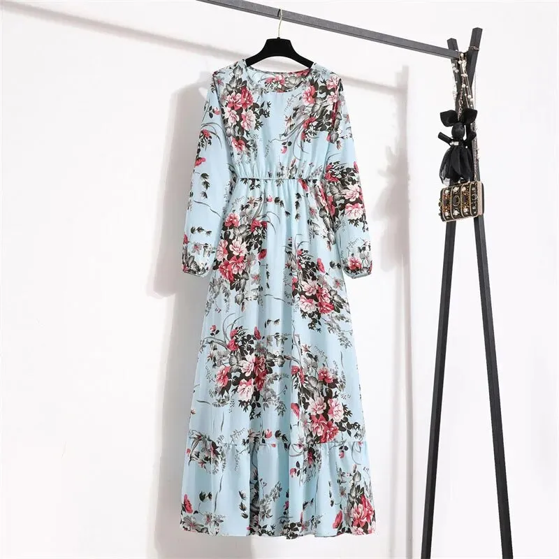 Bohemian Elegant Floral Printed Dress