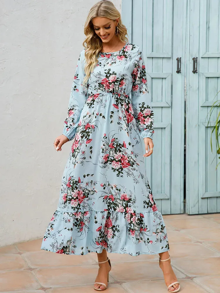 Bohemian Elegant Floral Printed Dress