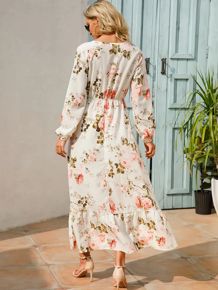 Bohemian Elegant Floral Printed Dress