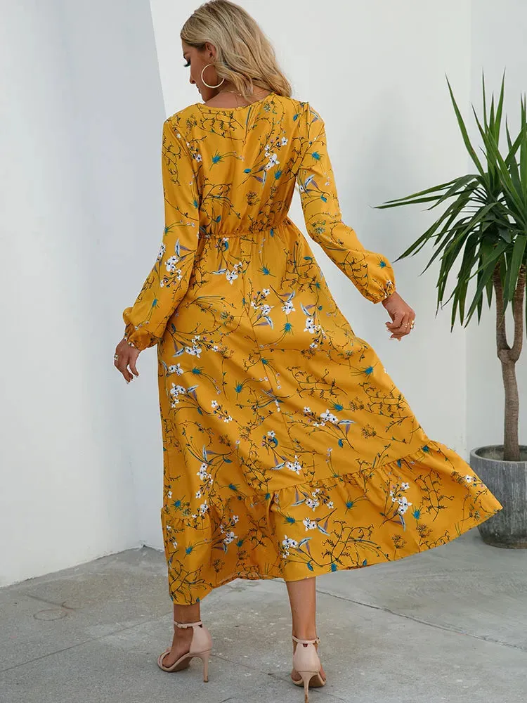 Bohemian Elegant Floral Printed Dress