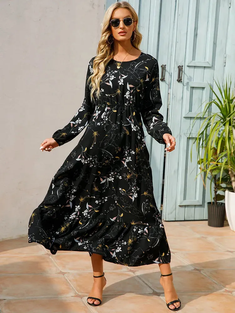 Bohemian Elegant Floral Printed Dress