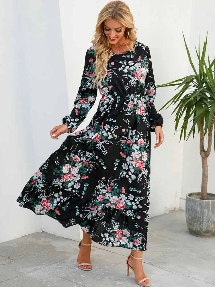 Bohemian Elegant Floral Printed Dress