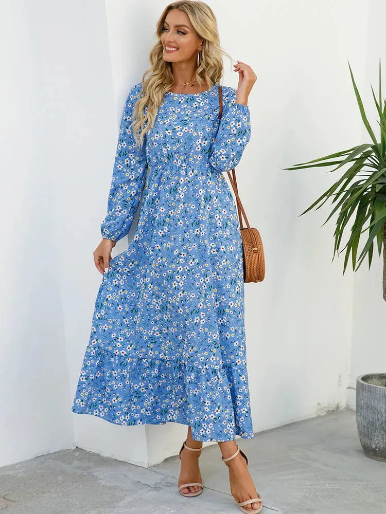 Bohemian Elegant Floral Printed Dress