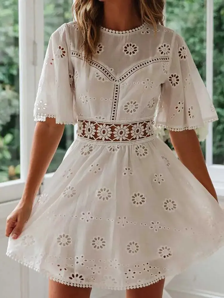 Boho Chic Flare Sleeve Mini Dress