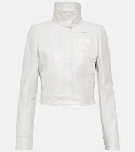 Courr√É¬®ges Iconic logo vinyl jacket