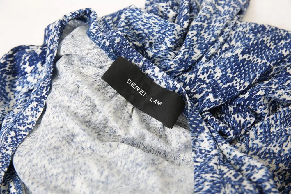 Derek Lam Women's Dress: Blue Rayon Size 4, Pre-owned