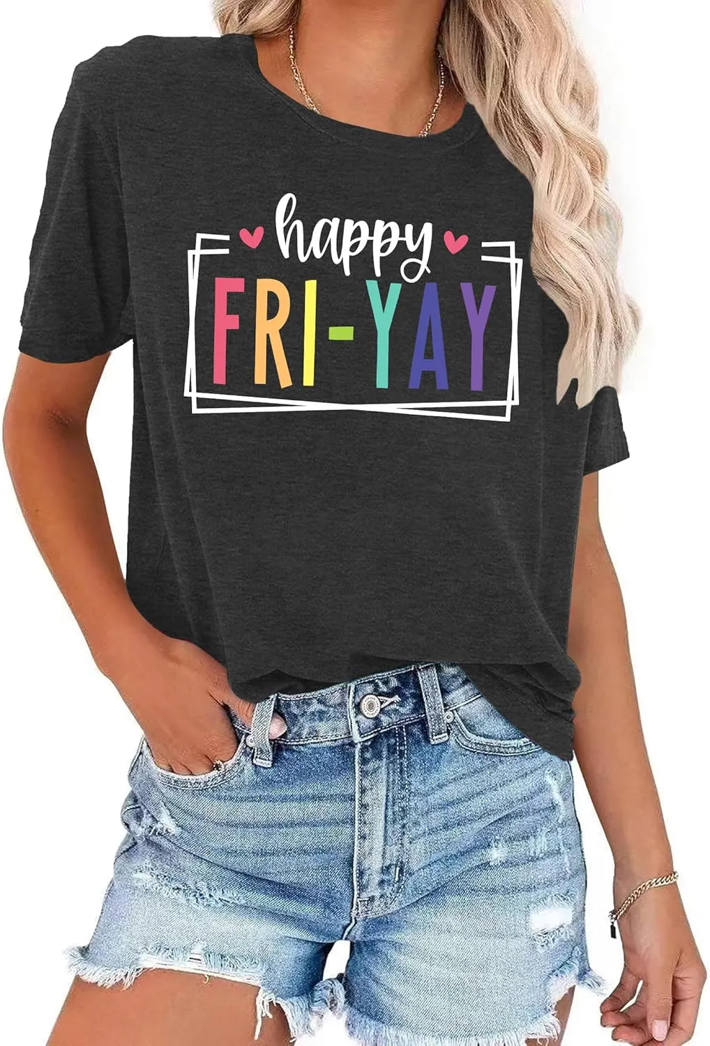 Friday Shirt for Women Happy Friday Teacher T Shirt Friday Weekend Tshirt Teacher Gifts Tops