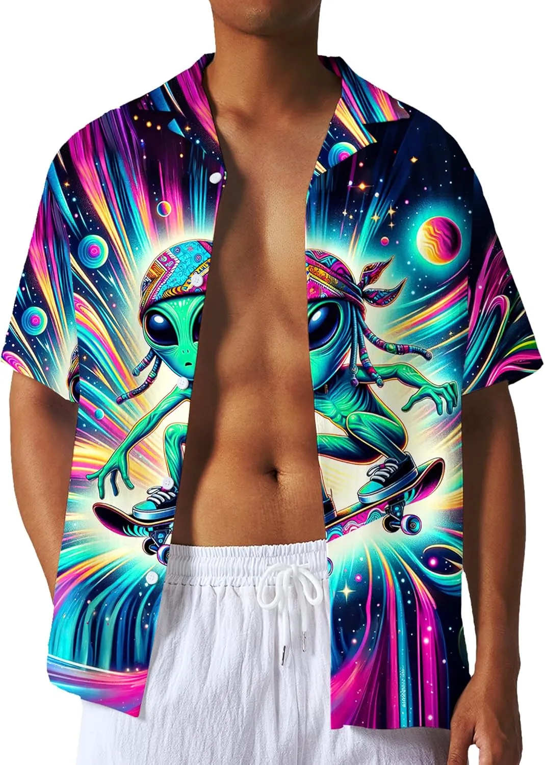 Funny Hawaiian Shirt Tropical Short Sleeve Summer Beach Button Down Hawaiian Ocean Shirts for Men