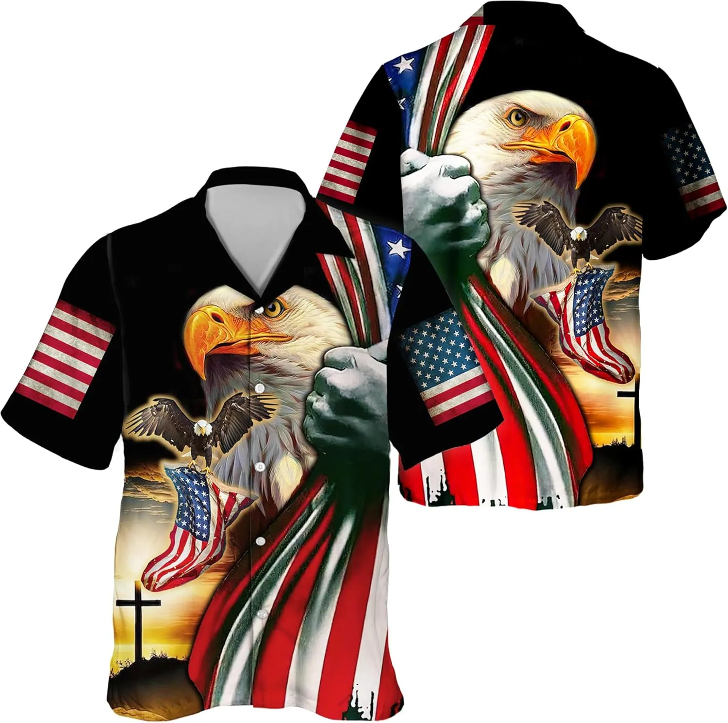 Funny Hawaiian Shirt Tropical Short Sleeve Summer Beach Button Down Hawaiian Ocean Shirts for Men