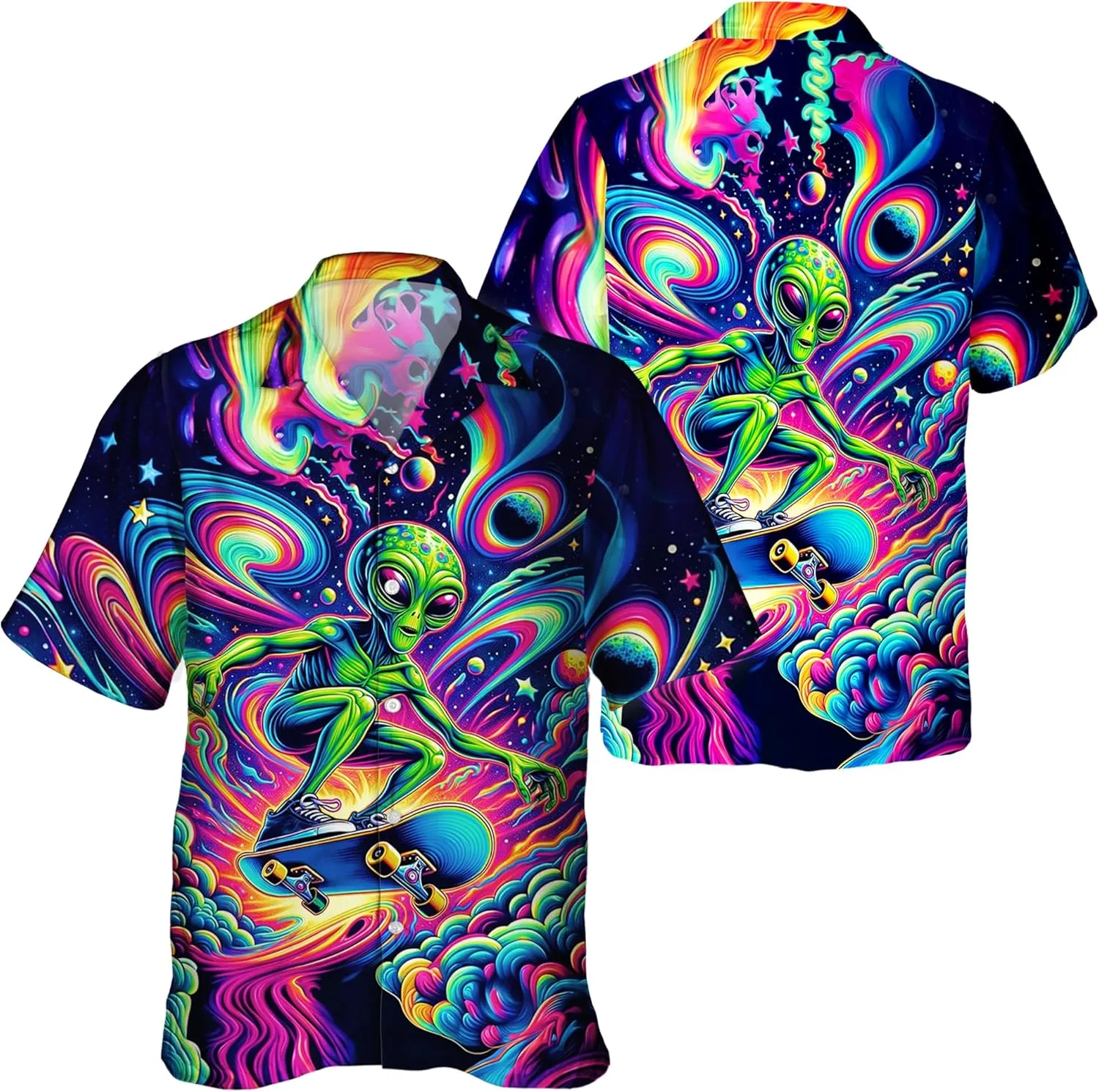 Funny Hawaiian Shirt Tropical Short Sleeve Summer Beach Button Down Hawaiian Ocean Shirts for Men