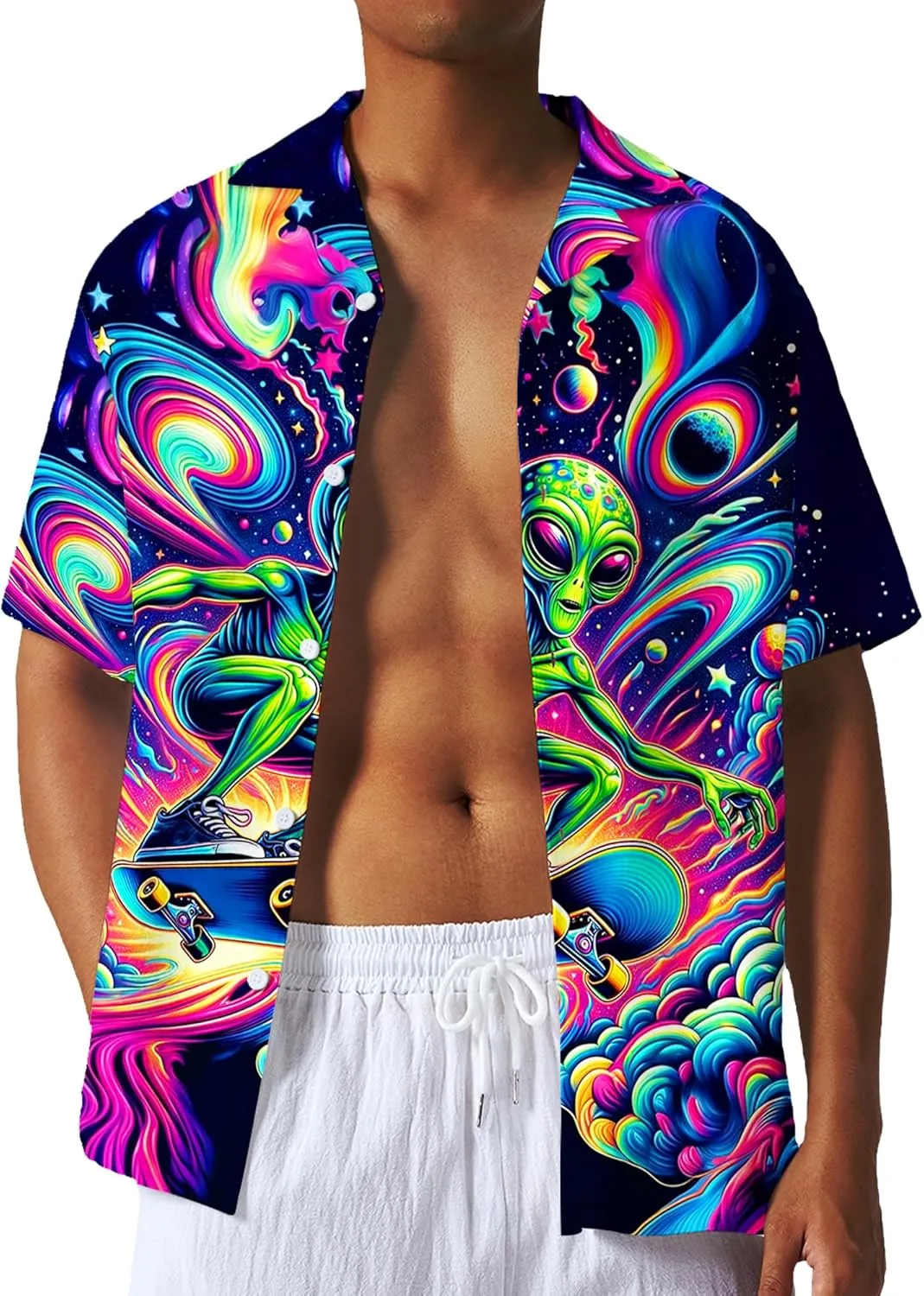 Funny Hawaiian Shirt Tropical Short Sleeve Summer Beach Button Down Hawaiian Ocean Shirts for Men