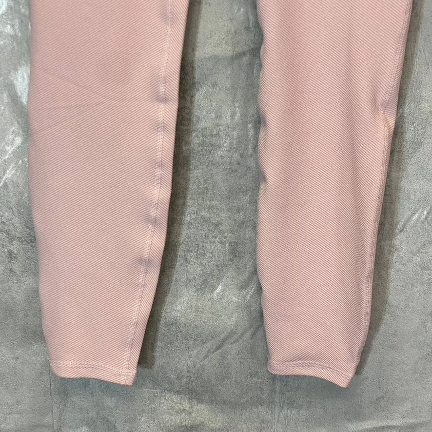 HARMONY & BALANCE Women's Lilac Ribbed High-Waist Tummy Control Pull-On Active Leggings SZ M