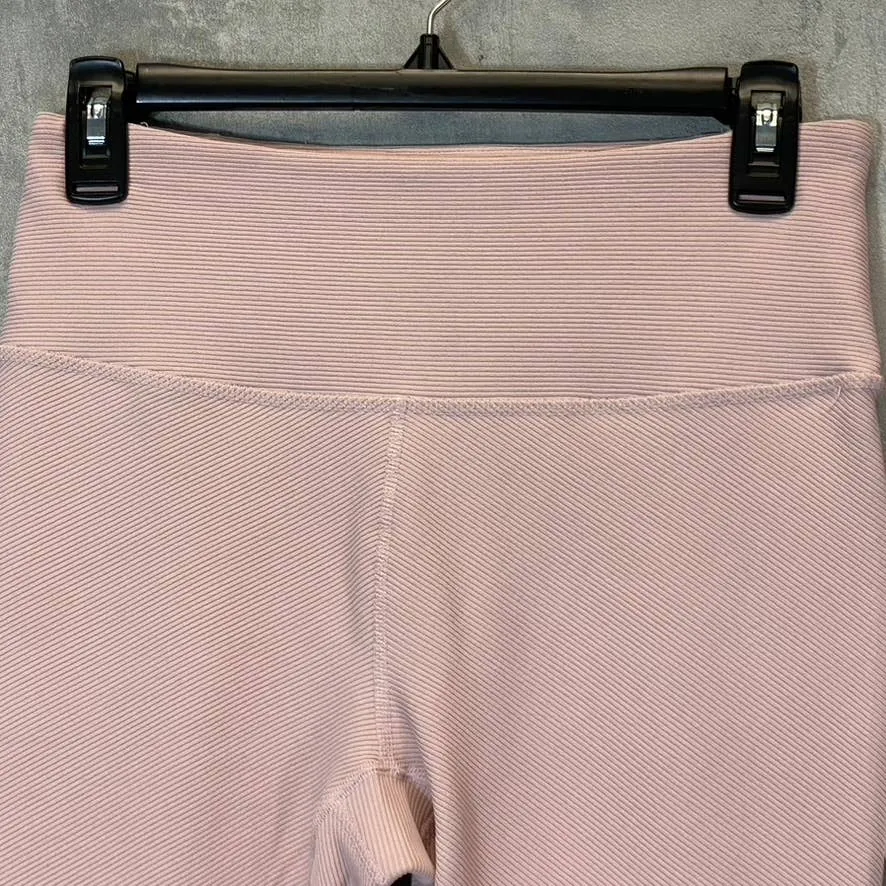 HARMONY & BALANCE Women's Lilac Ribbed High-Waist Tummy Control Pull-On Active Leggings SZ M