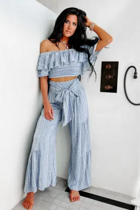 Legendary Tales Tie-Waist Wide Leg Pants (Blue)