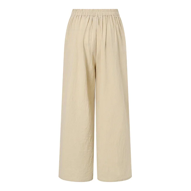 Long Sleeve and Loose Wide Leg Pants Set