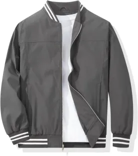 Men's Bomber Jacket Casual Stylish Lightweight Windbreaker Spring Fall Autumn Fashion Jackets