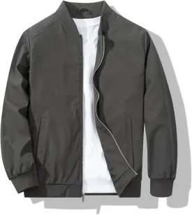 Men's Bomber Jacket Fashion Stylish Lightweight Windbreaker Spring Fall Casual Jackets for Men