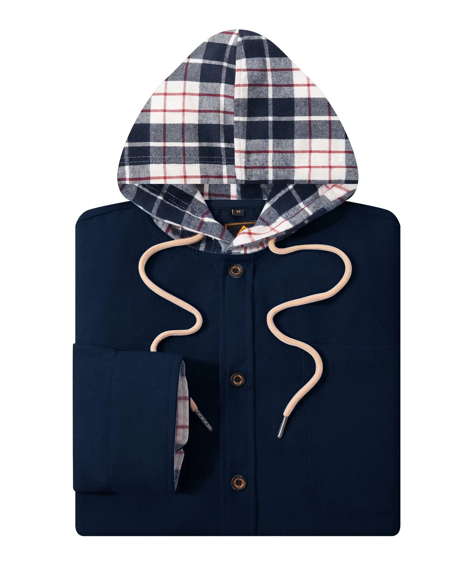 Men's Button Up Flannel Plaid Shirt-ZPK007042
