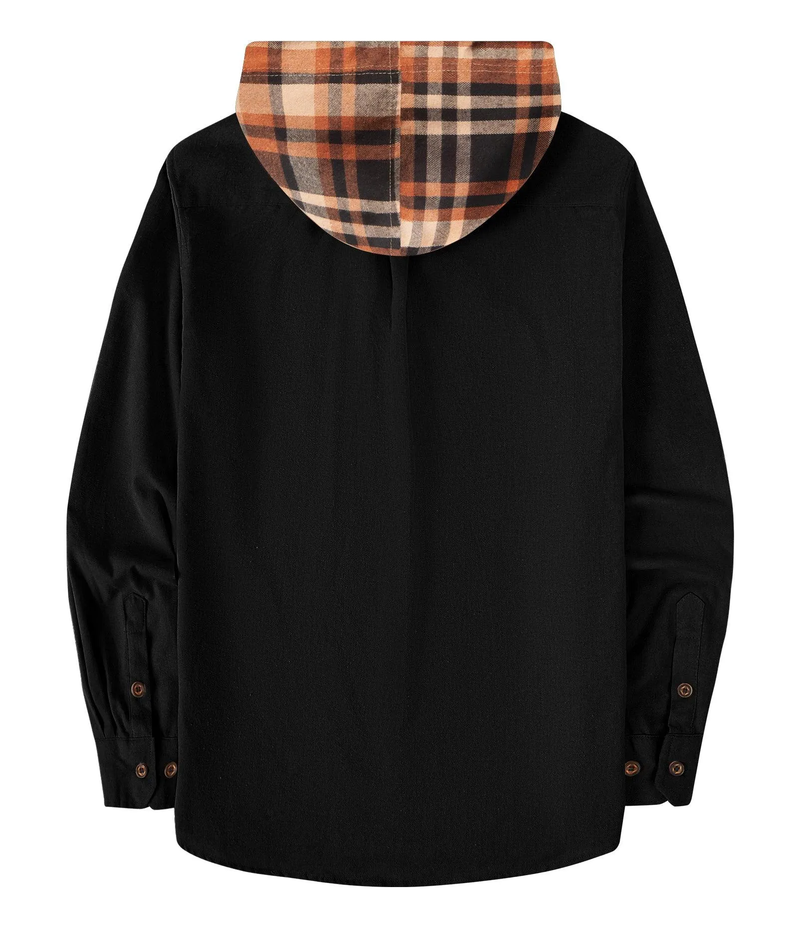Men's Button Up Flannel Plaid Shirt-ZPK007042