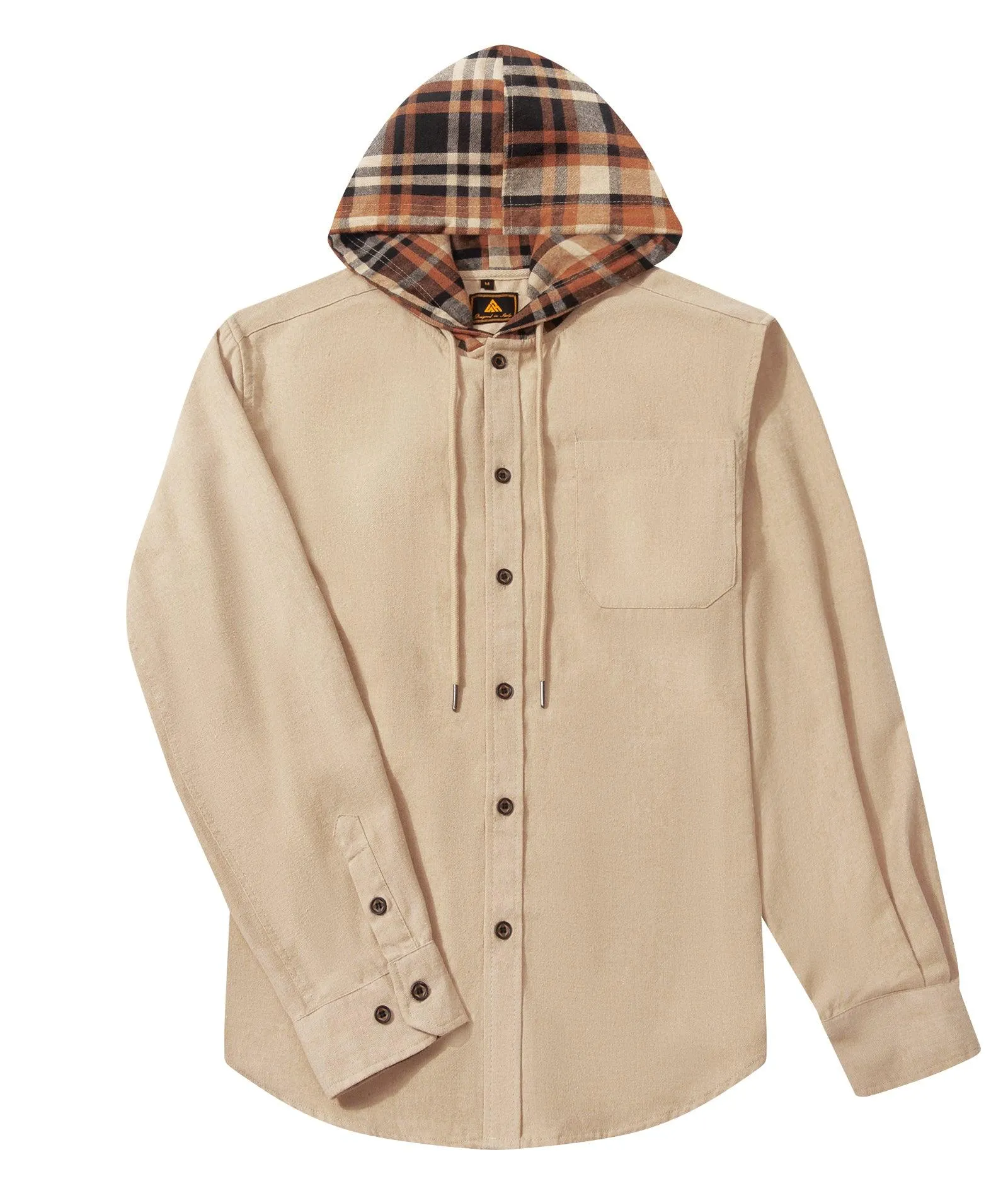 Men's Button Up Flannel Plaid Shirt-ZPK007042