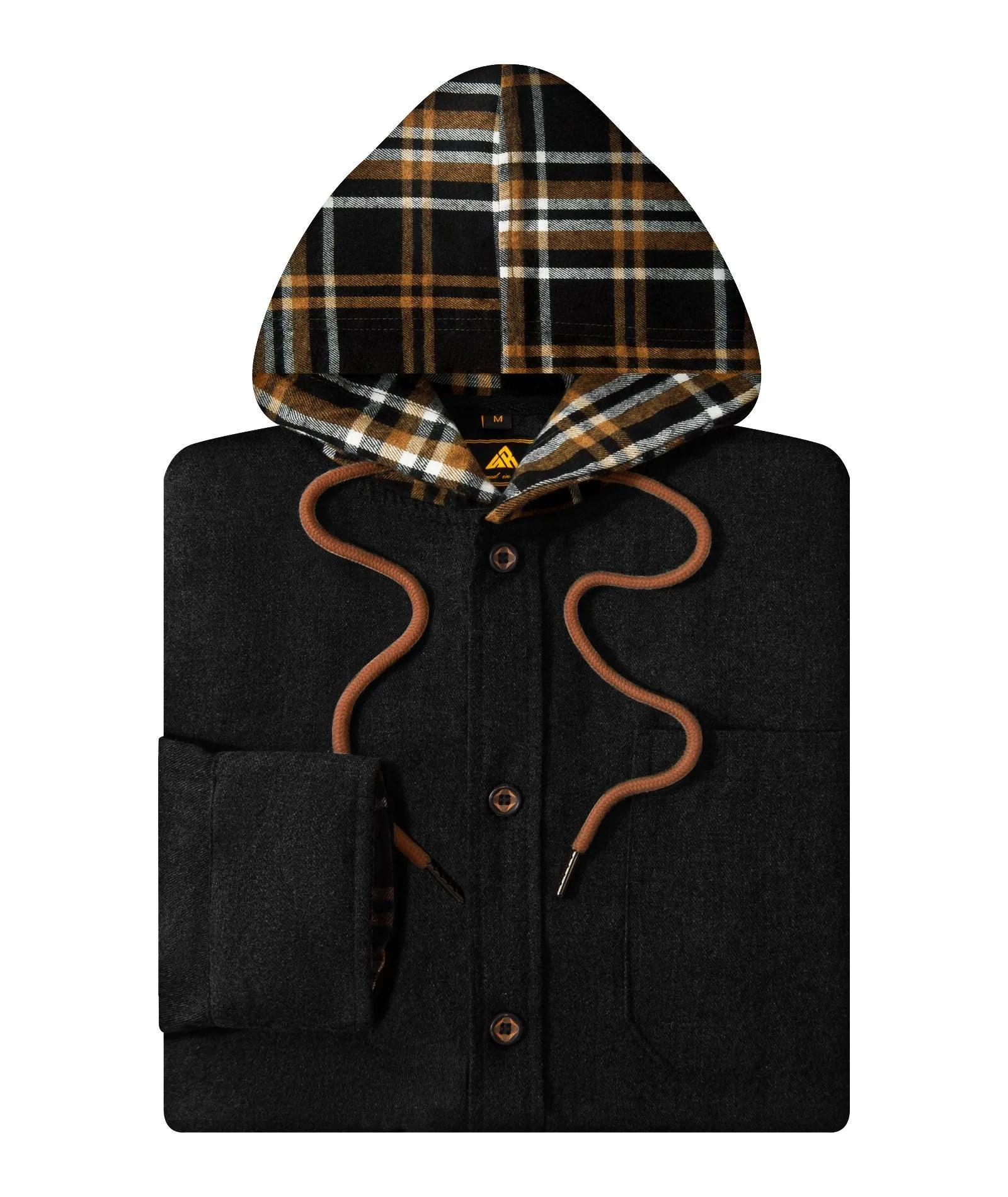Men's Button Up Flannel Plaid Shirt-ZPK007042