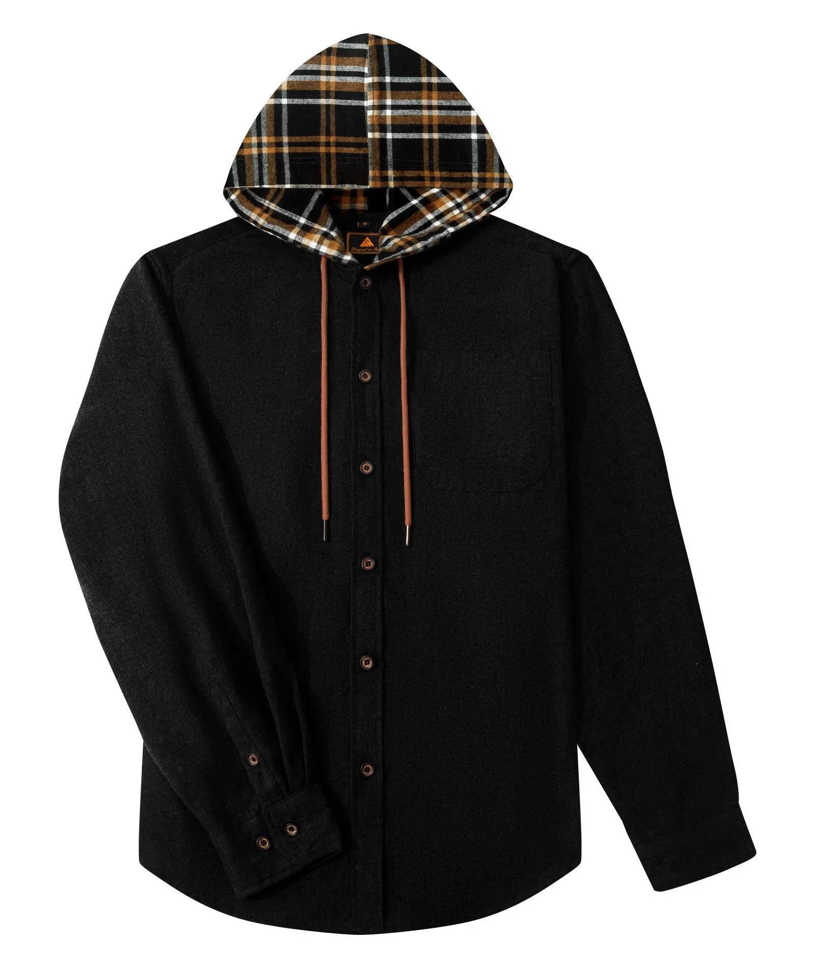 Men's Button Up Flannel Plaid Shirt-ZPK007042