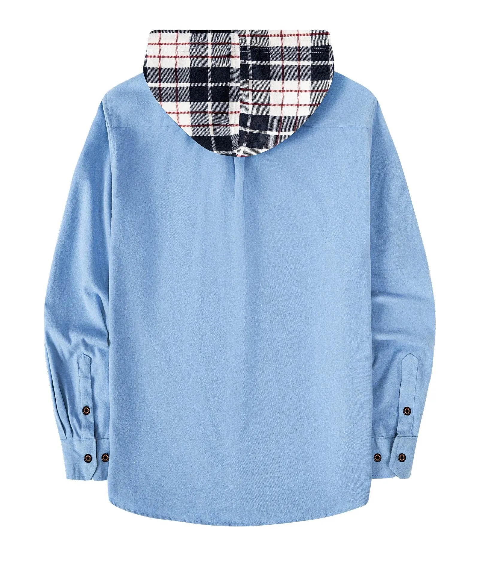 Men's Button Up Flannel Plaid Shirt-ZPK007042