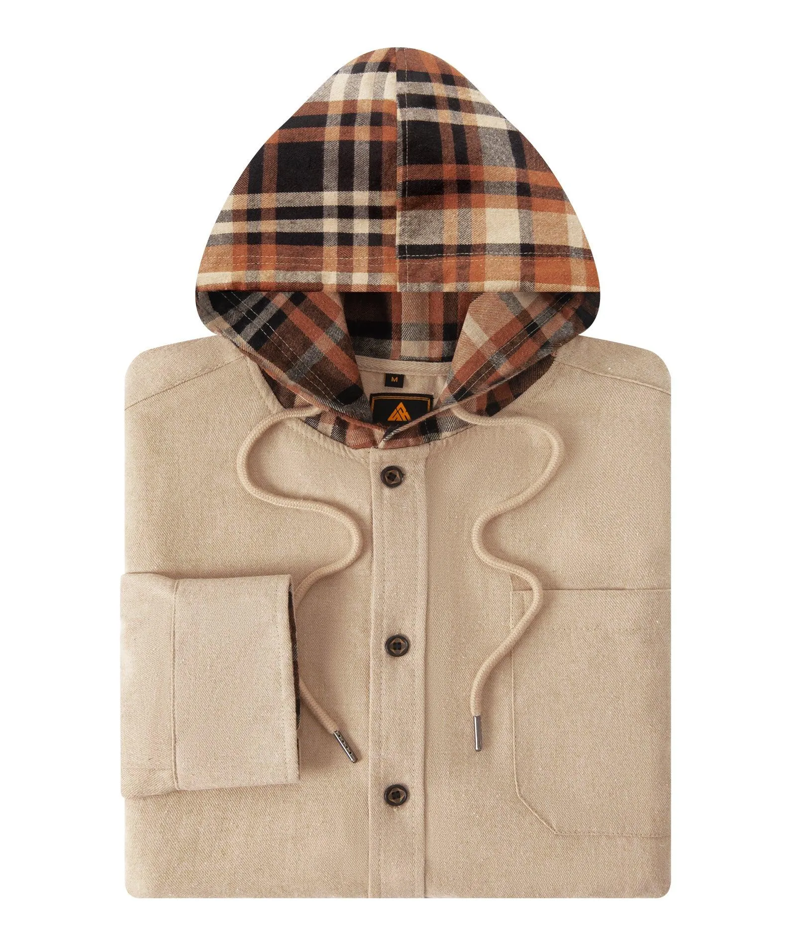 Men's Button Up Flannel Plaid Shirt-ZPK007042