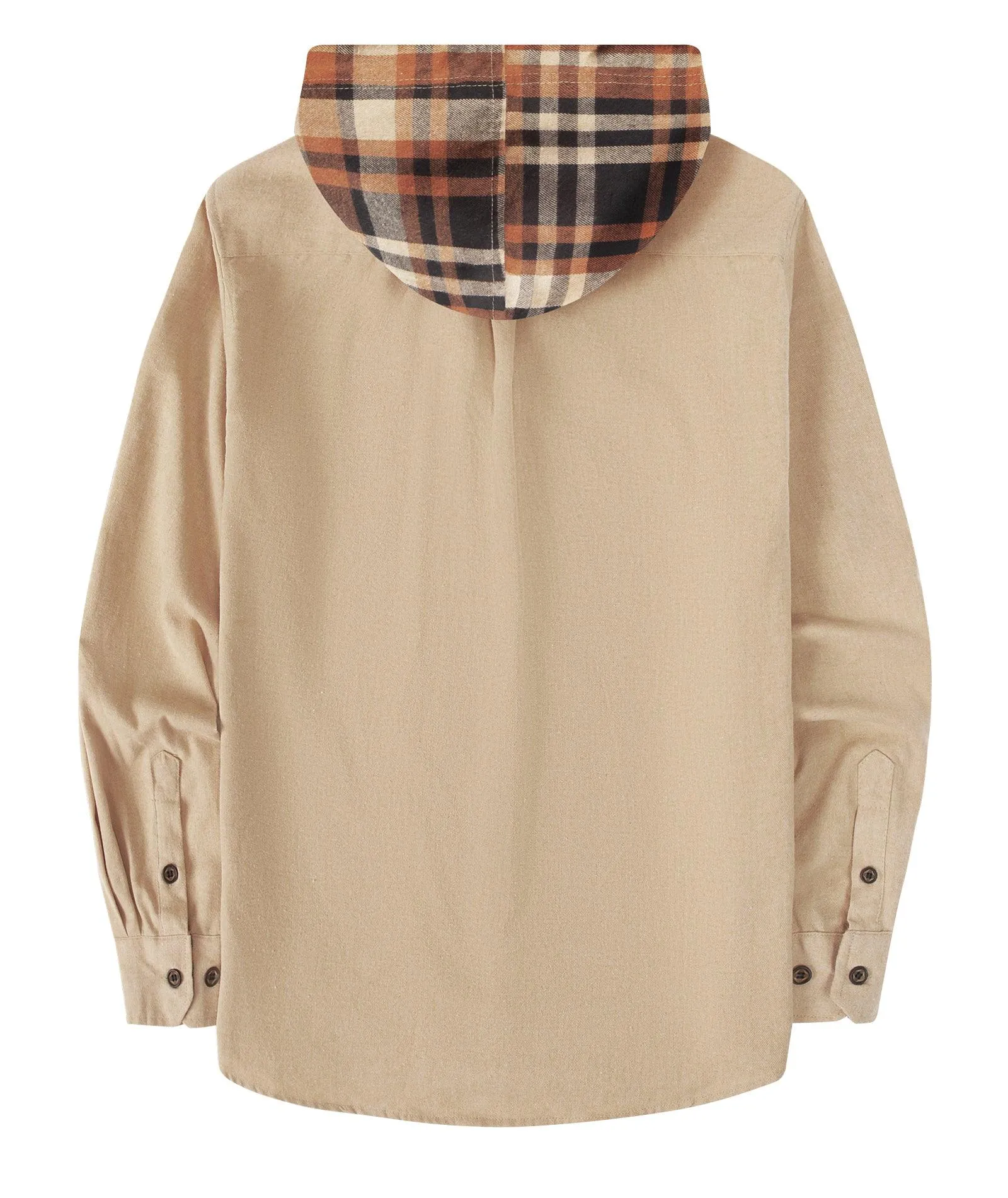 Men's Button Up Flannel Plaid Shirt-ZPK007042