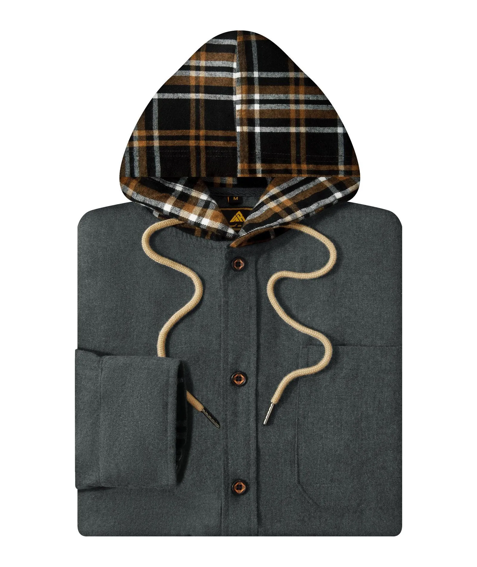 Men's Button Up Flannel Plaid Shirt-ZPK007042