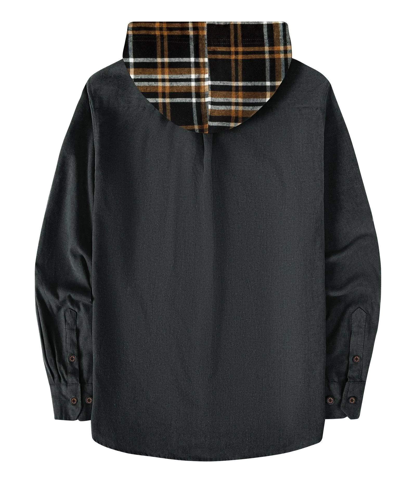 Men's Button Up Flannel Plaid Shirt-ZPK007042