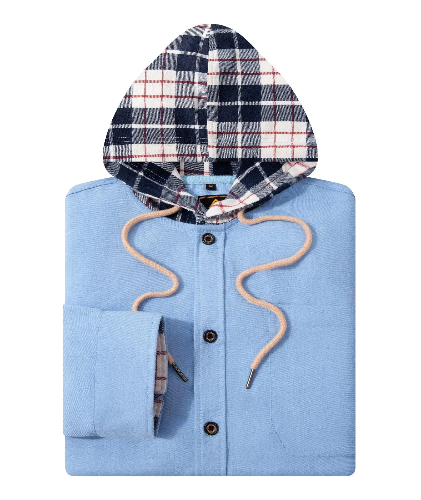 Men's Button Up Flannel Plaid Shirt-ZPK007042