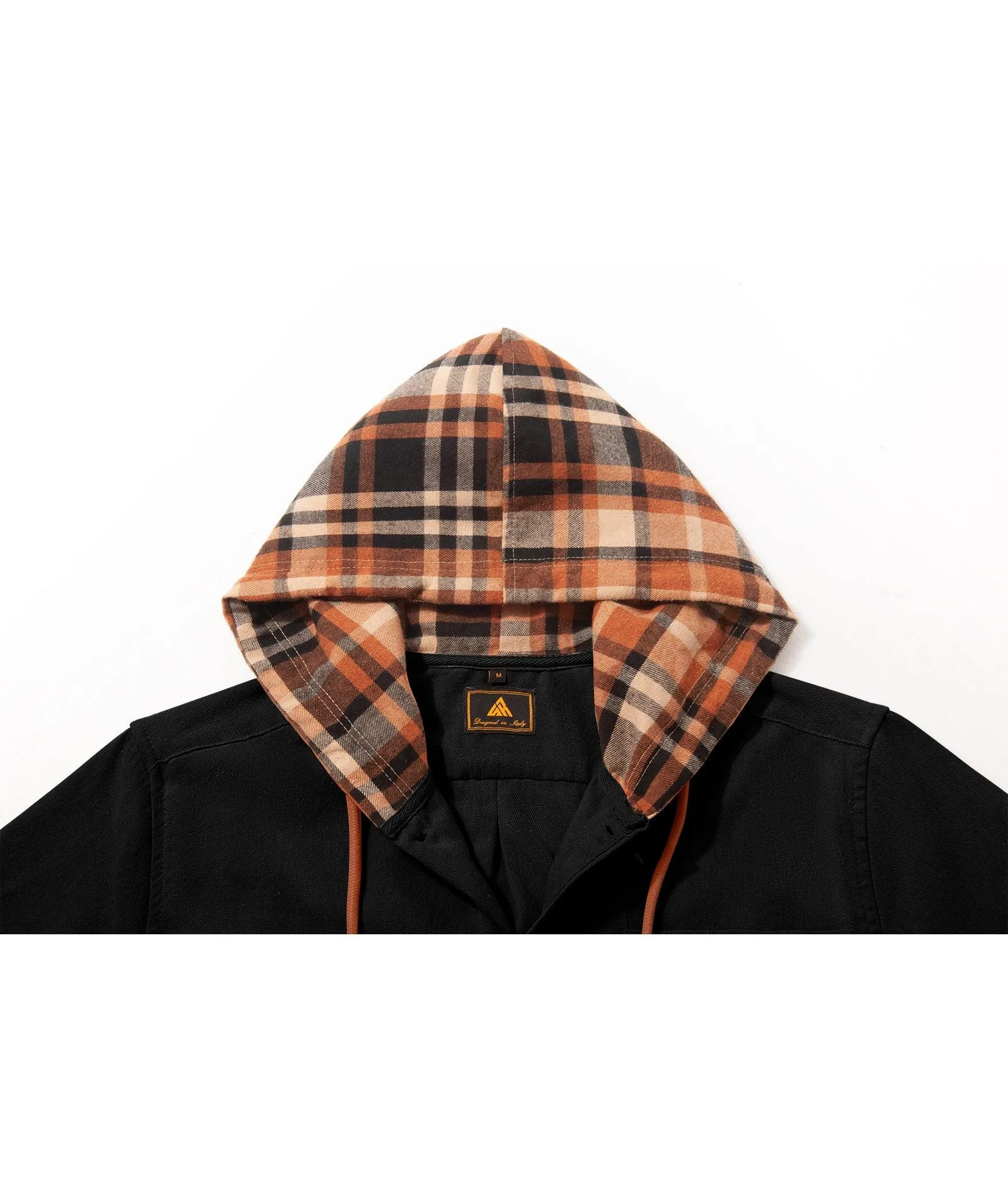 Men's Button Up Flannel Plaid Shirt-ZPK007042