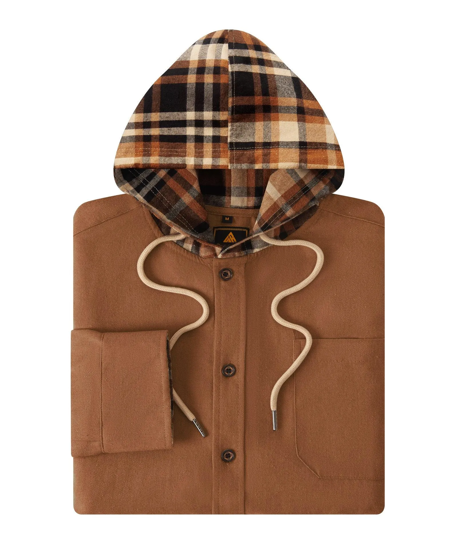 Men's Button Up Flannel Plaid Shirt-ZPK007042