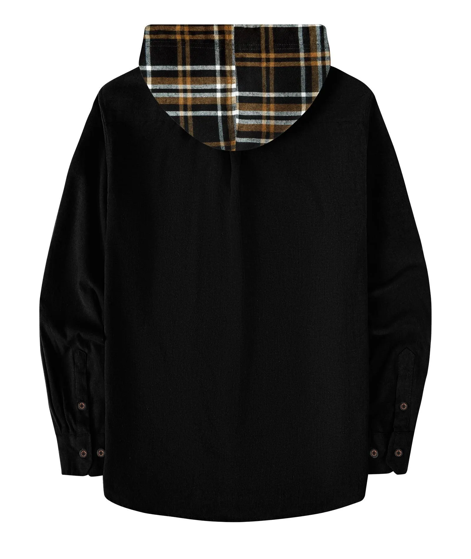 Men's Button Up Flannel Plaid Shirt-ZPK007042