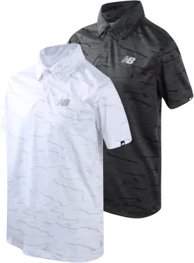 New Balance Boys Polo T-Shirt - 2 Pack Short Sleeve Dry Fit Shirt - Performance Collared Golf Shirt (8-20)