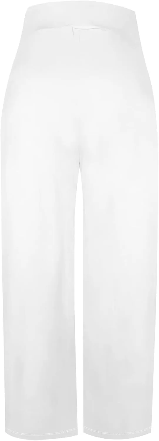 Palazzo Pants for Women Flowy Wide Leg High Waisted Trousers Long Dressy Bottoms